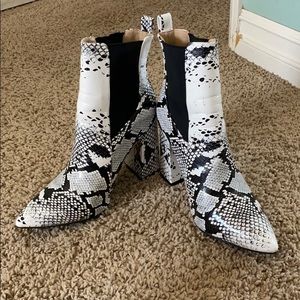 Snakeskin Booties